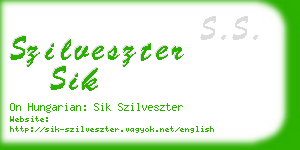 szilveszter sik business card